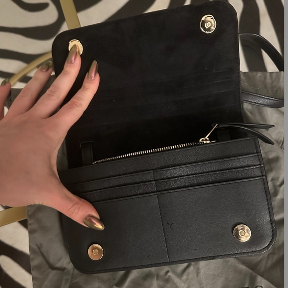 AllSaints Ludivine Metallic Leather Crossbody - Picture 7 of 7